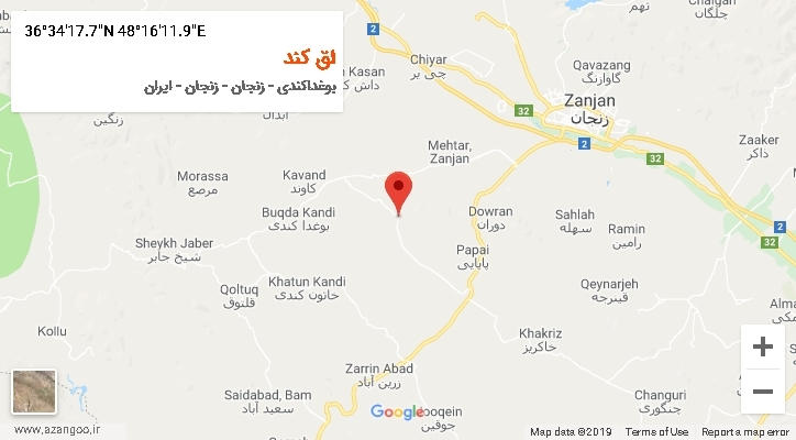 روستای اق کند بر روی نقشه