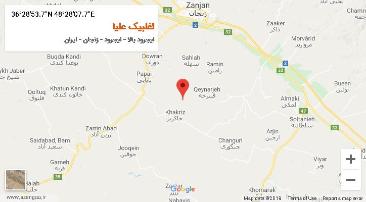 روستای اغلبیک علیا بر روی نقشه