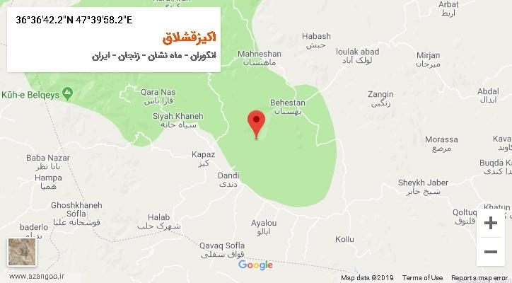 روستای اکیزقشلاق بر روی نقشه