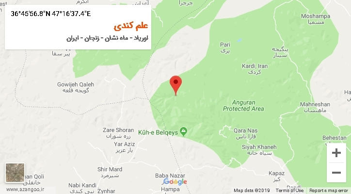 روستای علم کندی بر روی نقشه