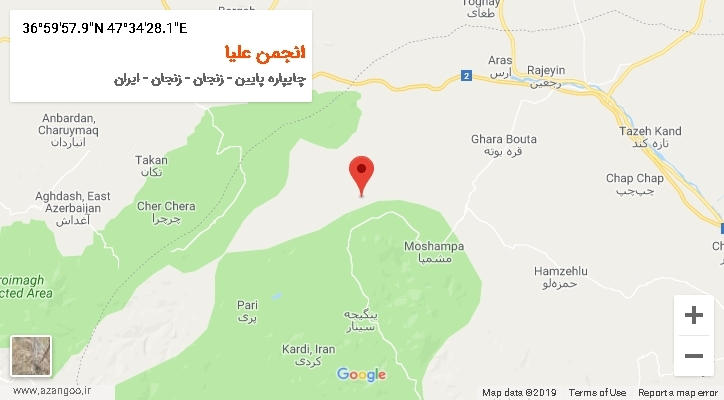 روستای انجمن علیا بر روی نقشه