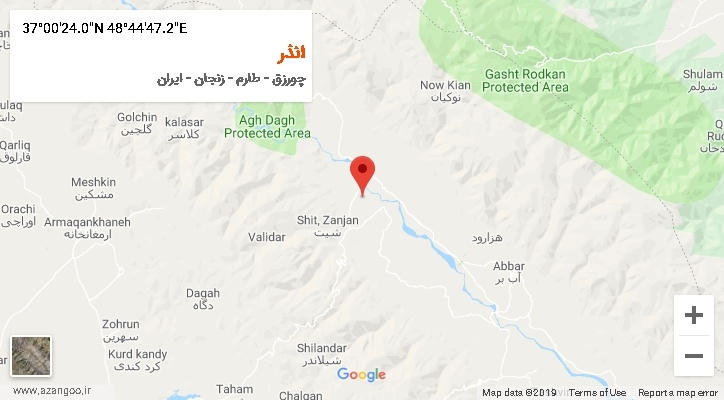 روستای انذر بر روی نقشه