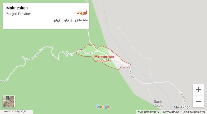 دهستان اوریاد بر روی نقشه
