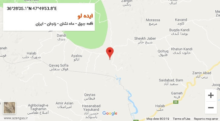 روستای ایده لو بر روی نقشه