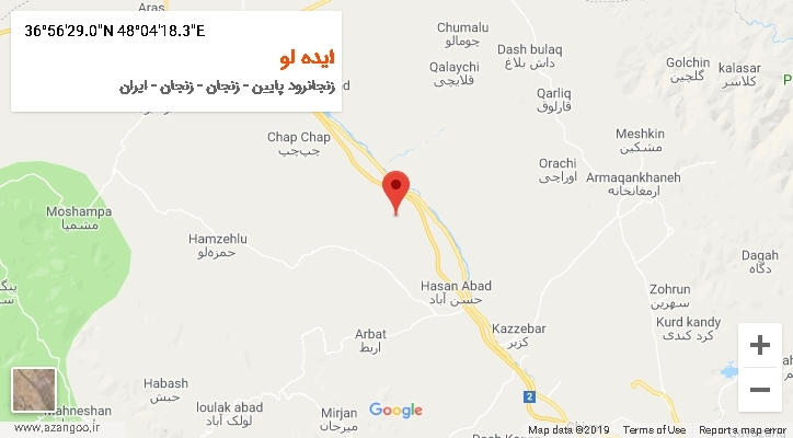 روستای ایده لو بر روی نقشه