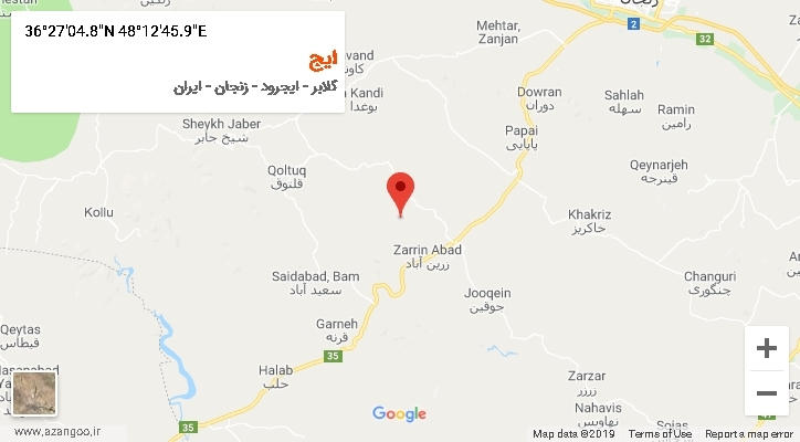روستای ایج بر روی نقشه