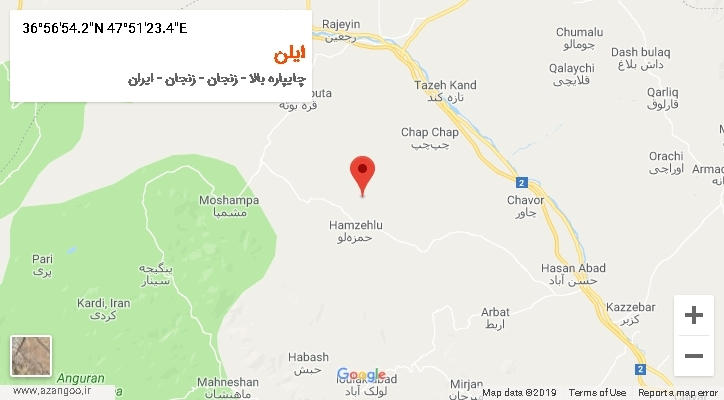 روستای ایلن بر روی نقشه