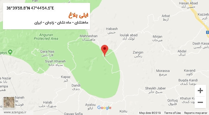 روستای ایلی بلاغ بر روی نقشه