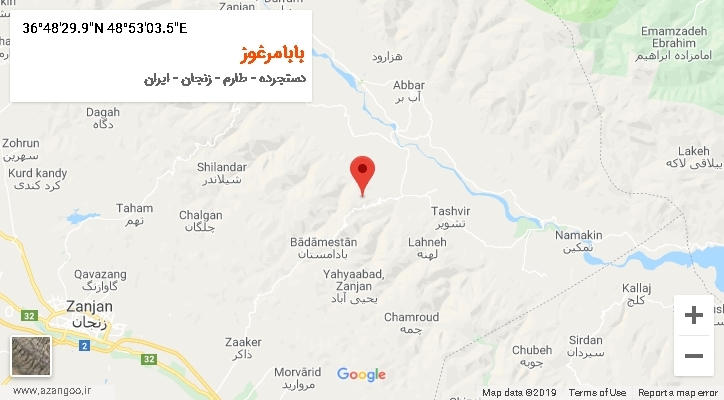 روستای بابامرغوز بر روی نقشه
