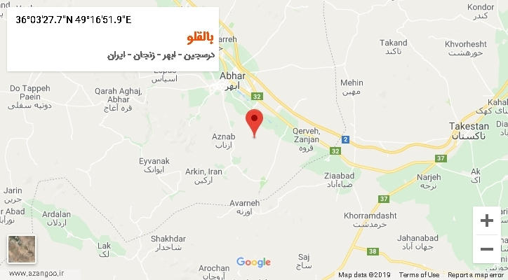 روستای بالقلو بر روی نقشه