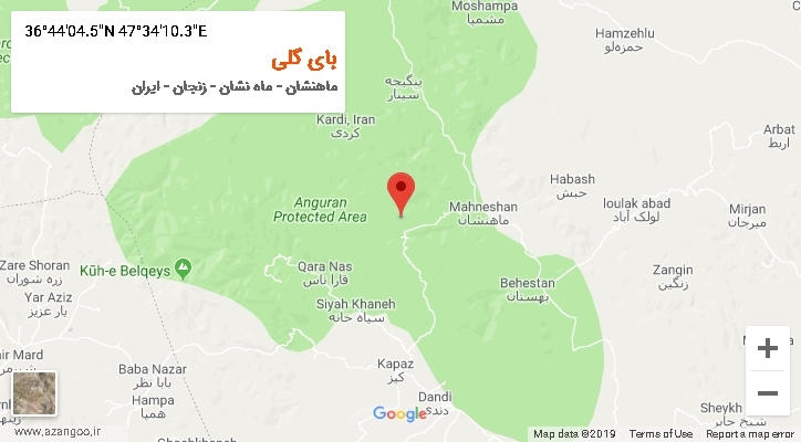روستای بای گلی بر روی نقشه