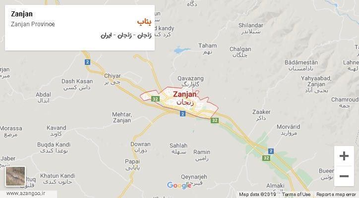 دهستان بناب بر روی نقشه