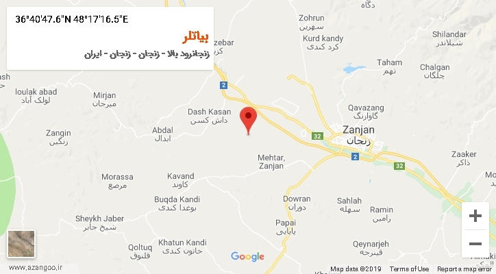 روستای بیاتلر بر روی نقشه