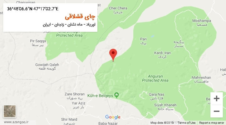 روستای چای قشلاقی بر روی نقشه