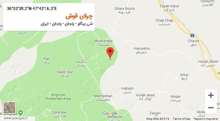 روستای چرلان قوش بر روی نقشه