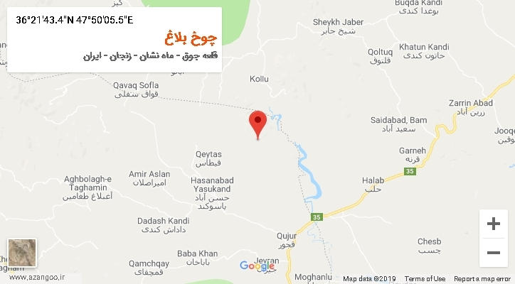 روستای چوخ بلاغ بر روی نقشه