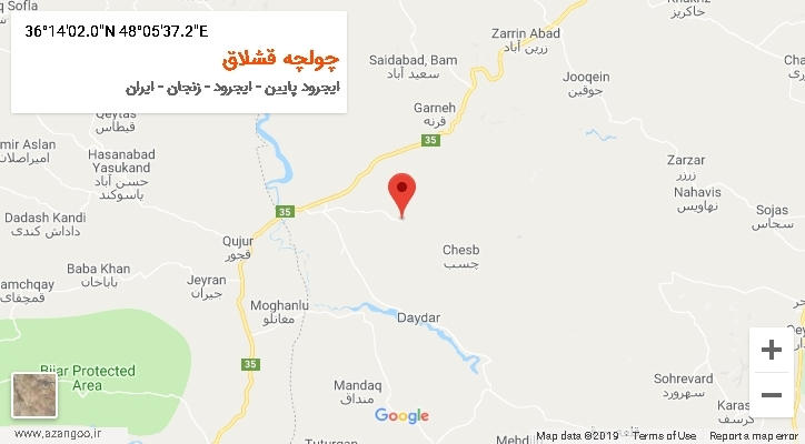 روستای چولچه قشلاق بر روی نقشه