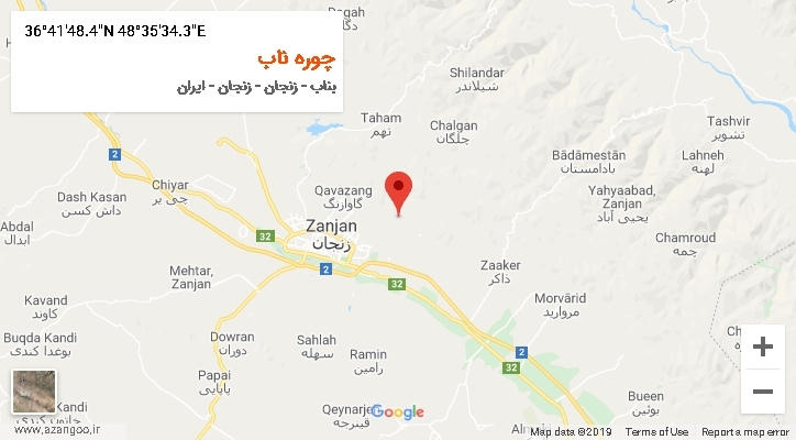 روستای چوره ناب بر روی نقشه