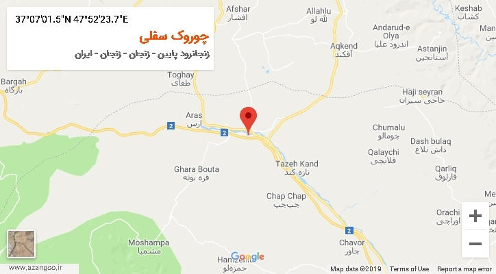 روستای چوروک سفلی بر روی نقشه