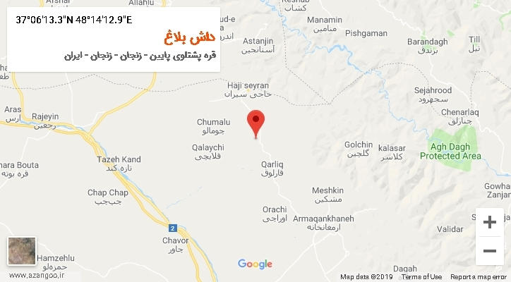 روستای داش بلاغ بر روی نقشه