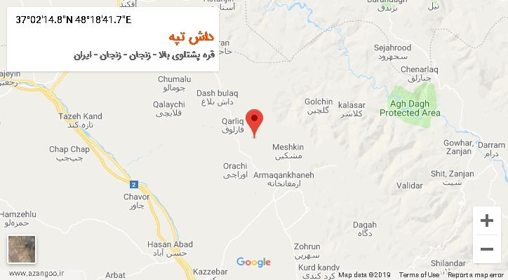 روستای داش تپه بر روی نقشه