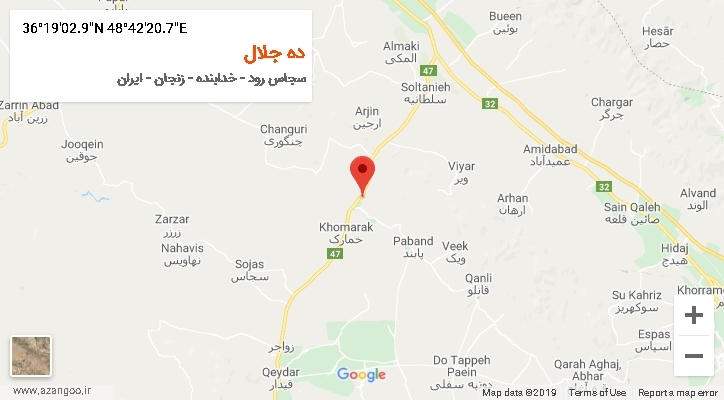 روستای ده جلال بر روی نقشه