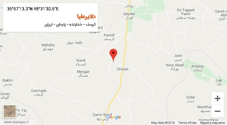 روستای دلایرعلیا بر روی نقشه