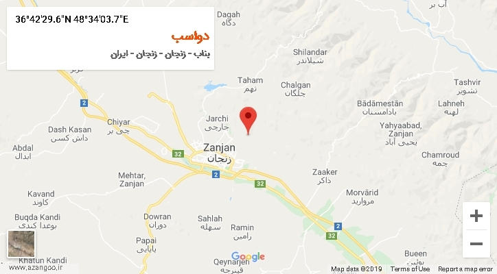 روستای دواسب بر روی نقشه