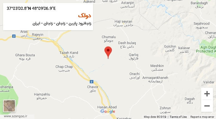 روستای دولک بر روی نقشه