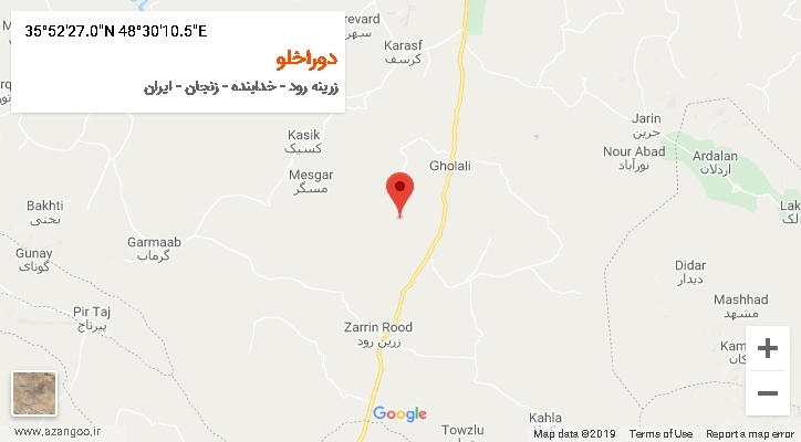 روستای دوراخلو بر روی نقشه