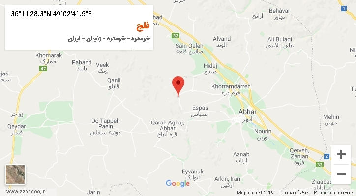 روستای فلج بر روی نقشه