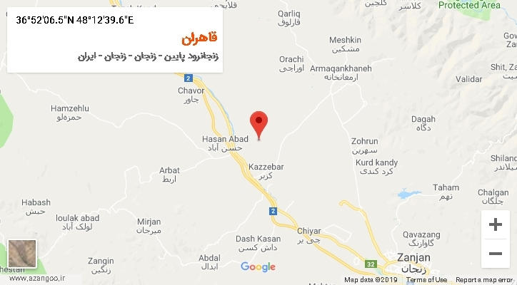 روستای قاهران بر روی نقشه
