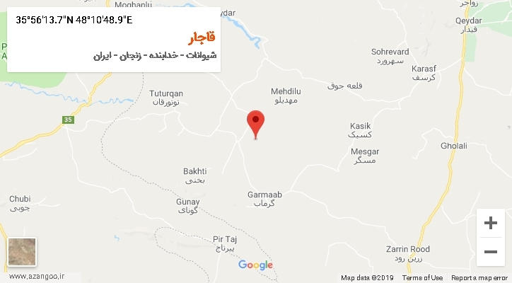روستای قاجار بر روی نقشه