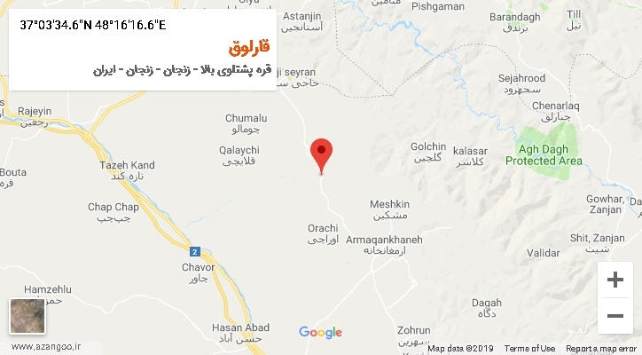 روستای قارلوق بر روی نقشه