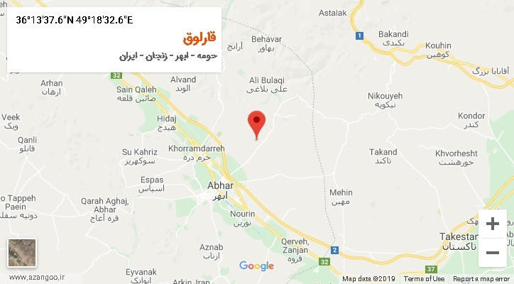 روستای قارلوق بر روی نقشه