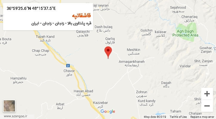 روستای قاشقاتپه بر روی نقشه
