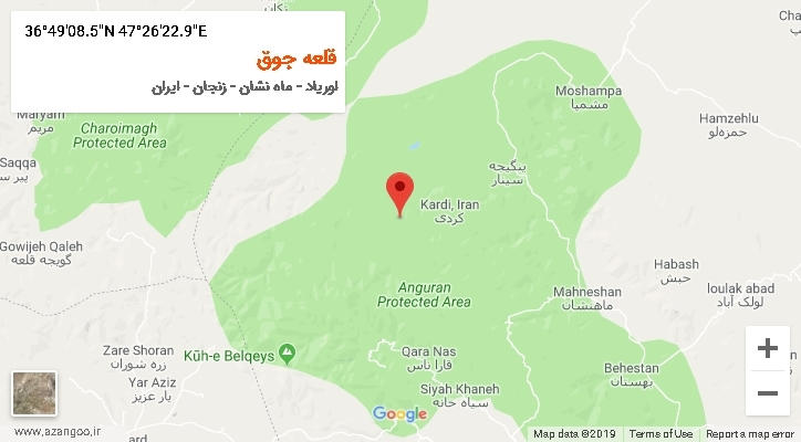 روستای قلعه جوق بر روی نقشه