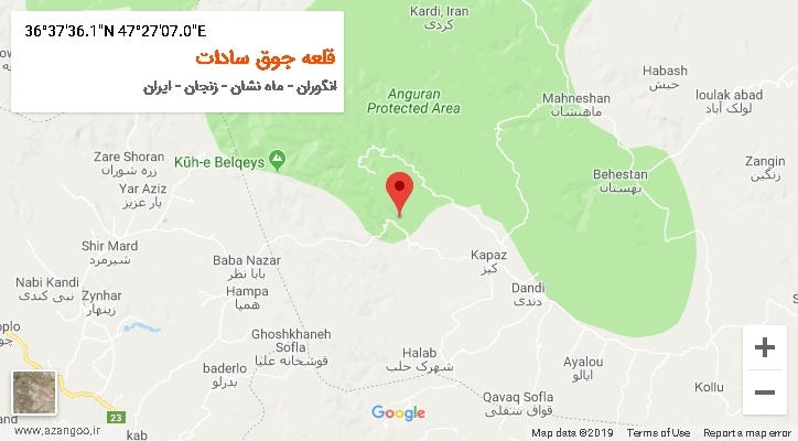 روستای قلعه جوق سادات بر روی نقشه
