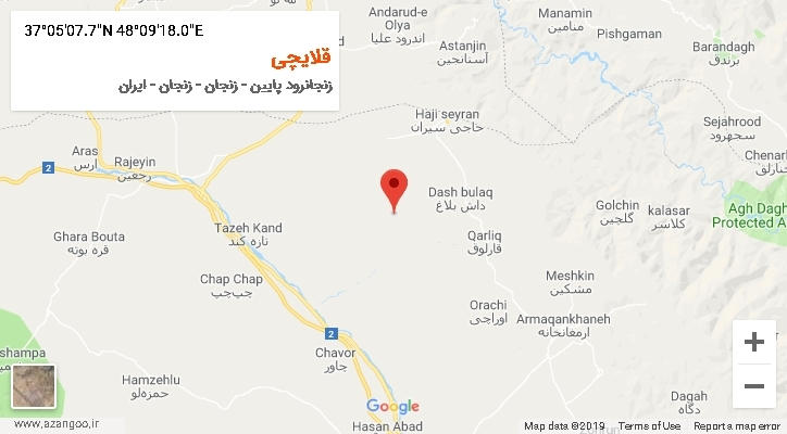 روستای قلایچی بر روی نقشه