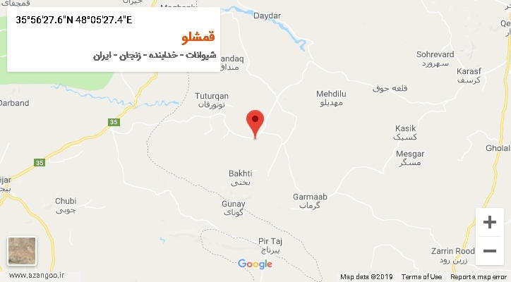 روستای قمشلو بر روی نقشه