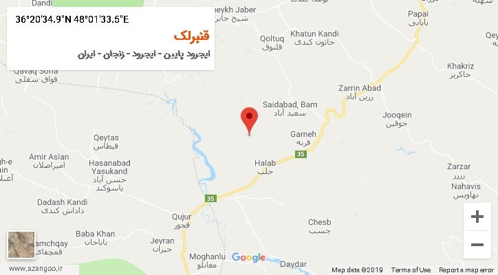روستای قنبرلک بر روی نقشه