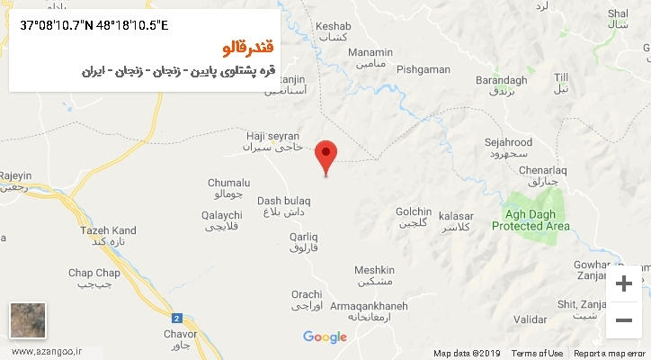 روستای قندرقالو بر روی نقشه