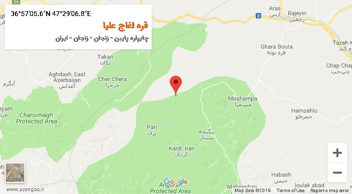 روستای قره اغاج علیا بر روی نقشه