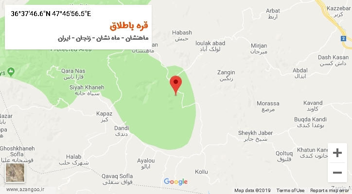 روستای قره باطلاق بر روی نقشه