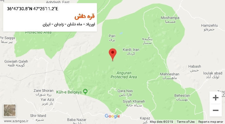 روستای قره داش بر روی نقشه
