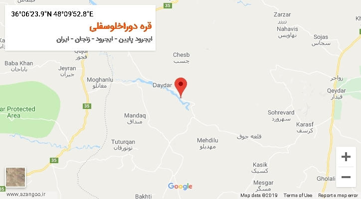 روستای قره دوراخلوسفلی بر روی نقشه