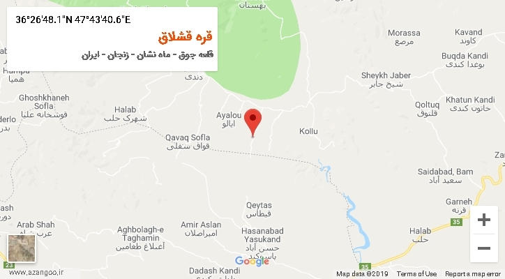 روستای قره قشلاق بر روی نقشه