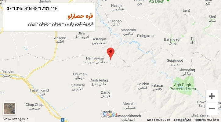 روستای قره حصارلو بر روی نقشه