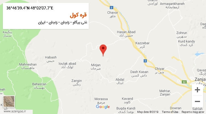 روستای قره کول بر روی نقشه