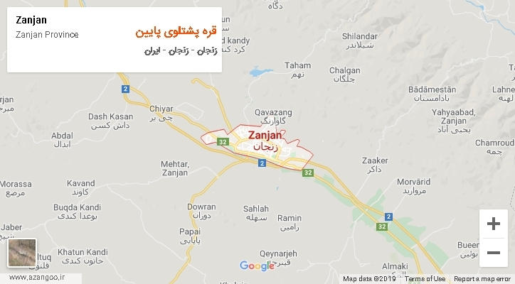 دهستان قره پشتلوی پایین بر روی نقشه